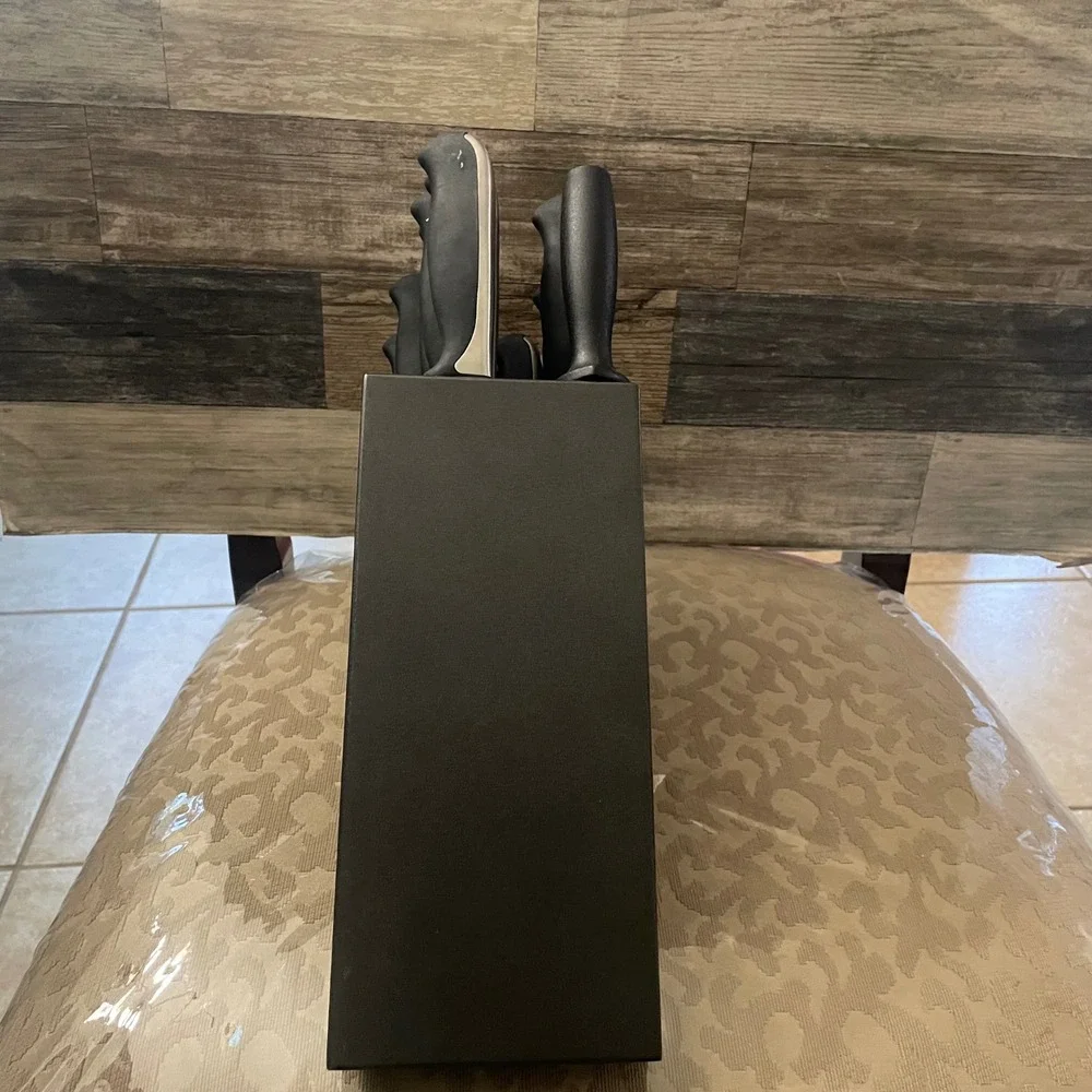 JA Henckels International Fine Edge Synergy 16 Pc Knife Block Set Black Silver